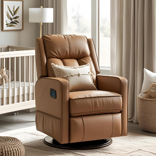 Boho Tan Power Reclining Nursing Chair