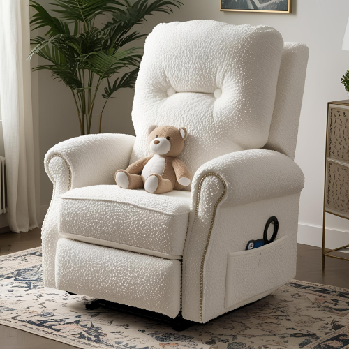 Boucle Touch Manual Reclining Nursing Chair