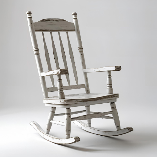Whitewashed Wooden Rocker
